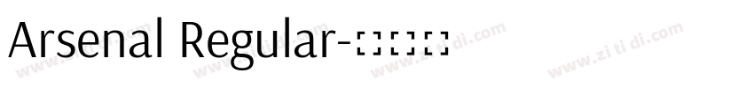 Arsenal Regular字体转换